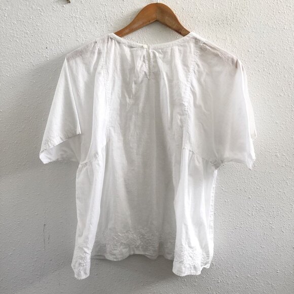 UNIQLO Embroidered Short Sleeves Blouse Size Large - Picture 2 of 10